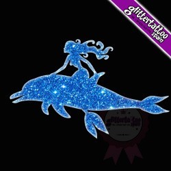 Delfin con Sirena 6.5cm x 4.5cm - ref: 0001A