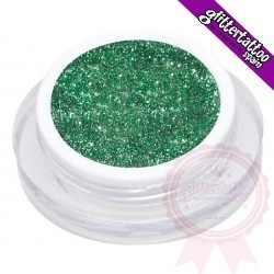  Gel pailletéde 10 ml. Couleur vert émeraude.