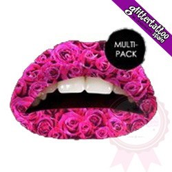 Pink Roses - Tattoo / Calcamonía para labios