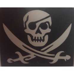 Pirate skull and swords 5.5cm x 6cm