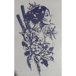 Transfer de Jagua - Chica Sables 17 x 9.5cm