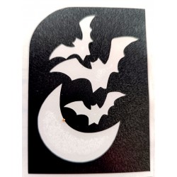 Bats around the moon stencil 9 x 6,5cm