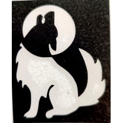 Howling wolf stencil 5,5 x 6,5cm