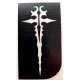 Sword cross stencil 10 x 5,5cm