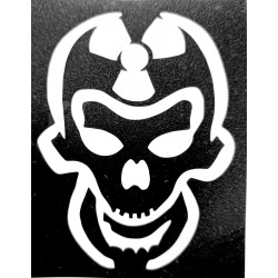 Radioactive Skull stencil 11 x 8,5cm