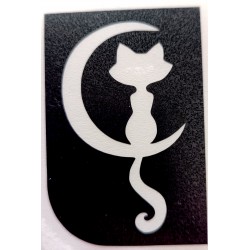 Chaton sur la lune 7,5 x 5cm