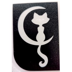 Kitten on the moon stencil 7,5 x 5cm