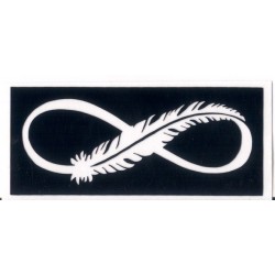 Infinite feather 6cm x 2,5cm (5cm long the design)