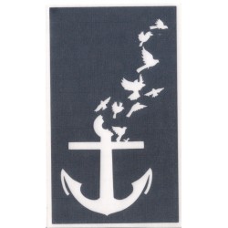 Anchor with birds - 9cm x 5,5cm - Ref Y28